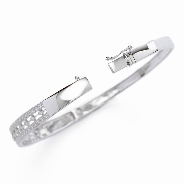 Fana Catalina Diamond Star Bangle BB4970-14kt-White, Falls Jewelers