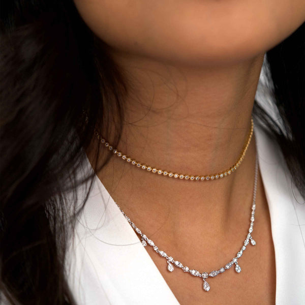 Dakotah Adjustable Diamond Choker Necklace 14K Yellow Gold