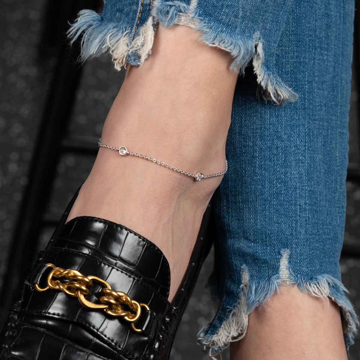 Sterling ankle store bracelet