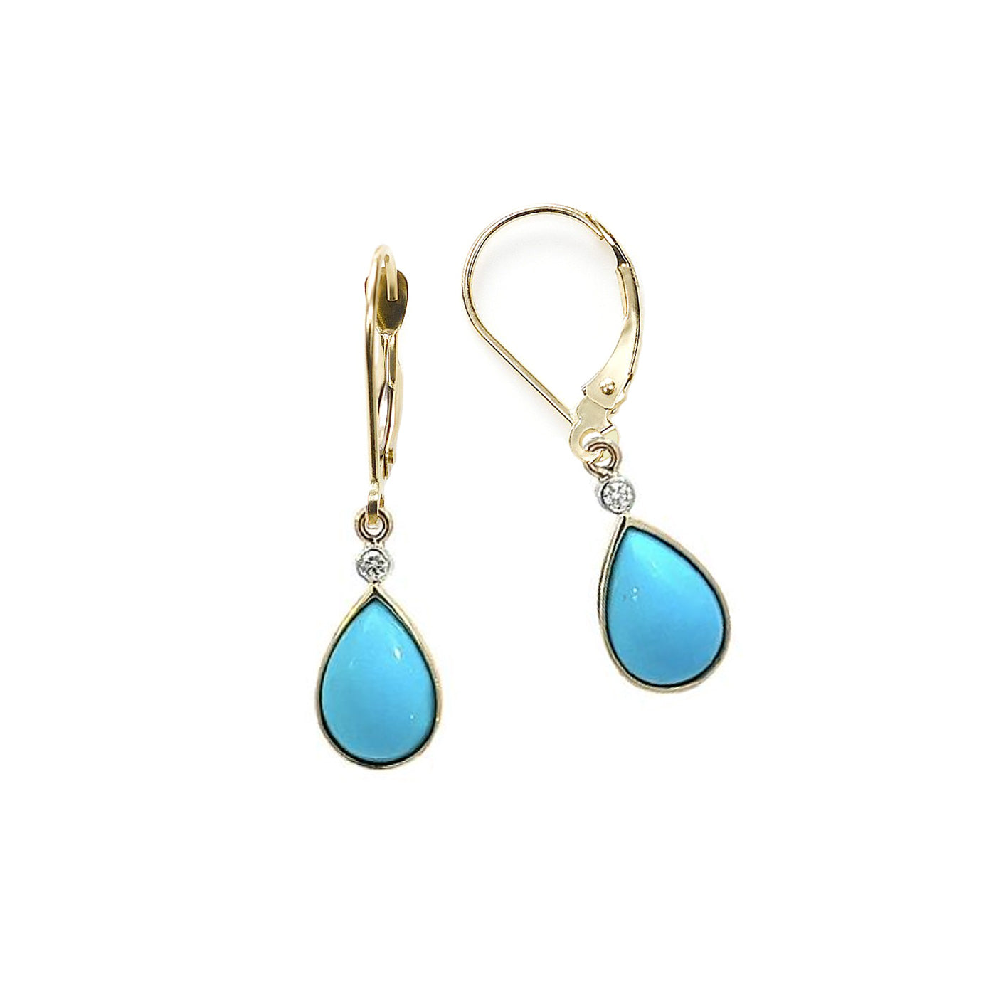 Turquoise Dangle Earrings, Gold Turquoise Dangle Earrings, Turquoise Gold Earring, authentic Statement Earring, Round Turquoise Earrings, For everyday