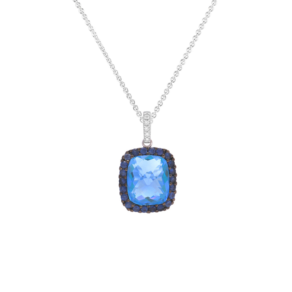 Sapphire and sale topaz necklace