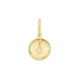 Sphere Charm with Diamond, 14K Yellow Gold