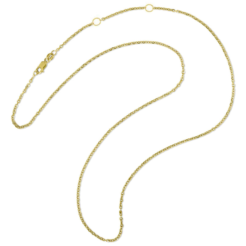 Diamond Cut Cable Chain, 16-18 Inches, 14K Yellow Gold