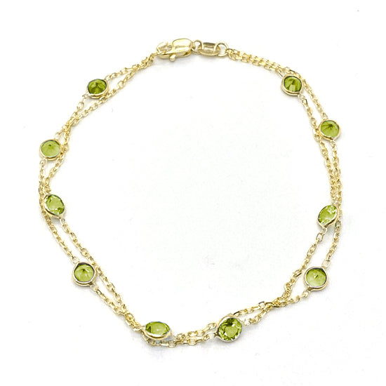 3 Strand outlets Peridot Bracelet