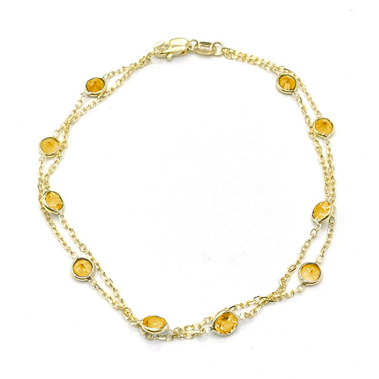 Citrine and gold clearance bracelet