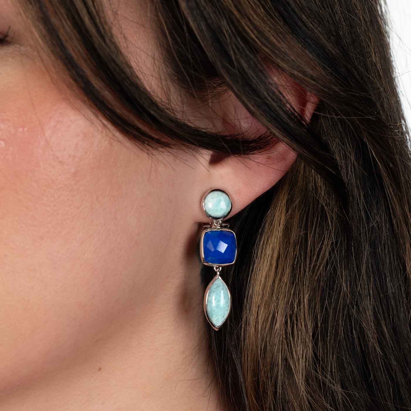 Lapis and Amazonite outlet Earrings