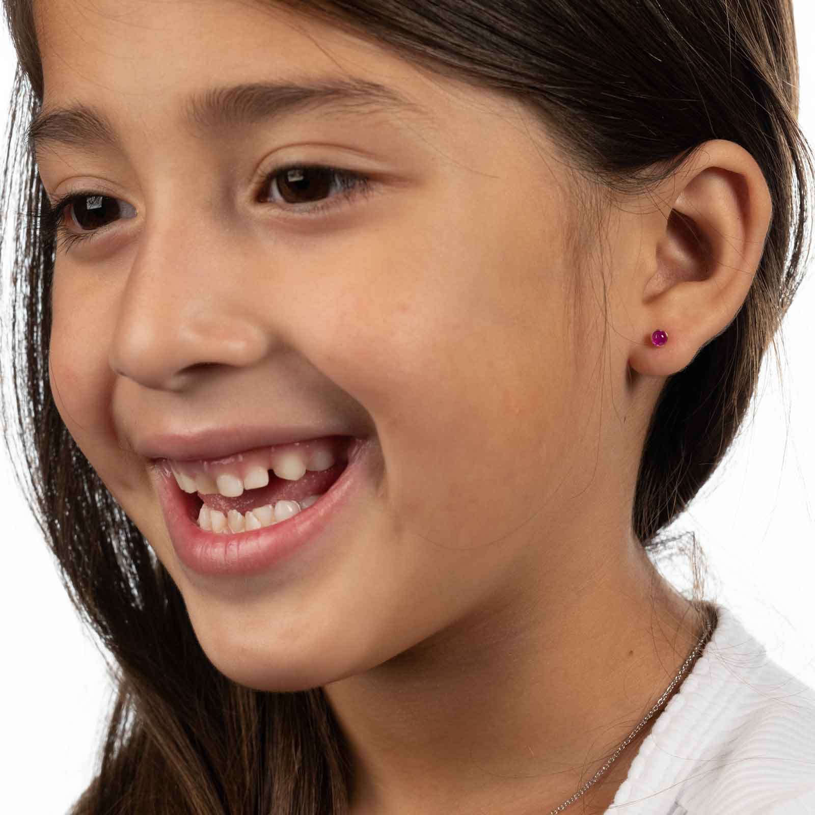 Kids hot sale ruby earrings