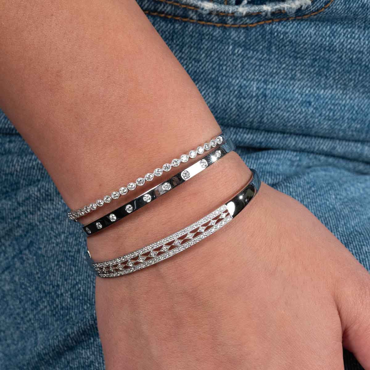 Diamond Bezel-Set Bracelet – Ring Concierge