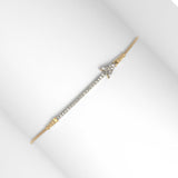 Diamond Arrow Bar Bracelet, 14K Yellow Gold