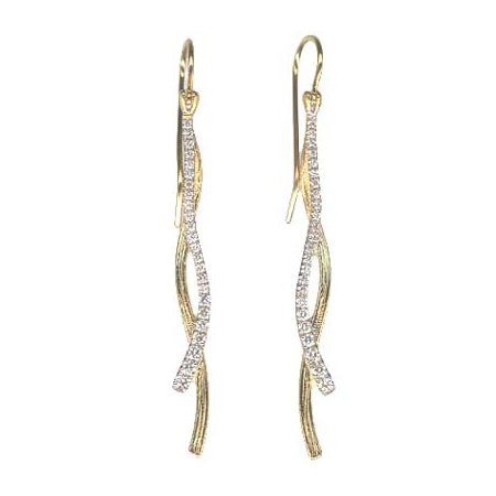 Asin Citrine & diamond Dangle Earrings