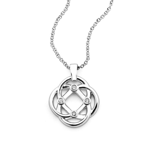 The Safe Center Pendant, 14K White Gold and Diamond