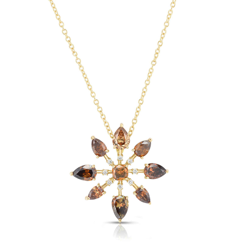 Fancy Brown Diamond Pendant, 14K Yellow Gold