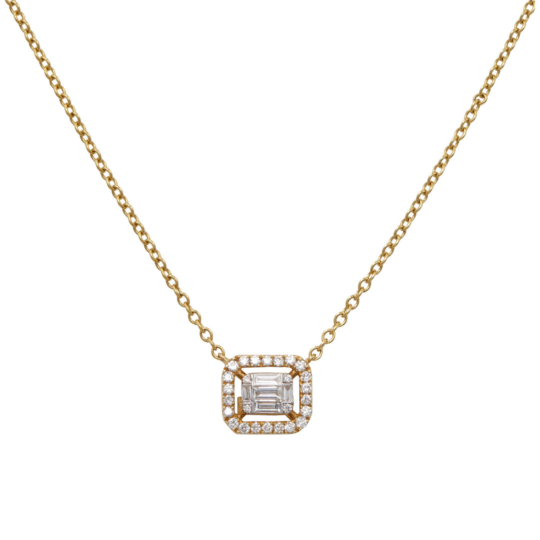 The Baguette Cross Necklace - Gold – Flutter