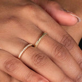 Single Row Diamond Band, .10 Carat, 14K Rose Gold