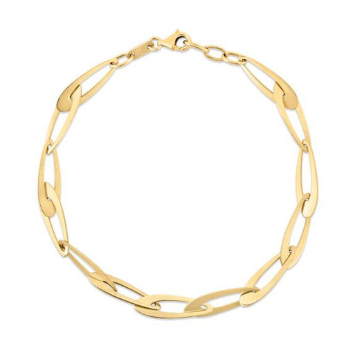 interwined bangle bracelet - gold plated - Petits Tresors