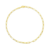 Petite Paperclip Links Bracelet, 7.25 Inches, 14K Yellow Gold