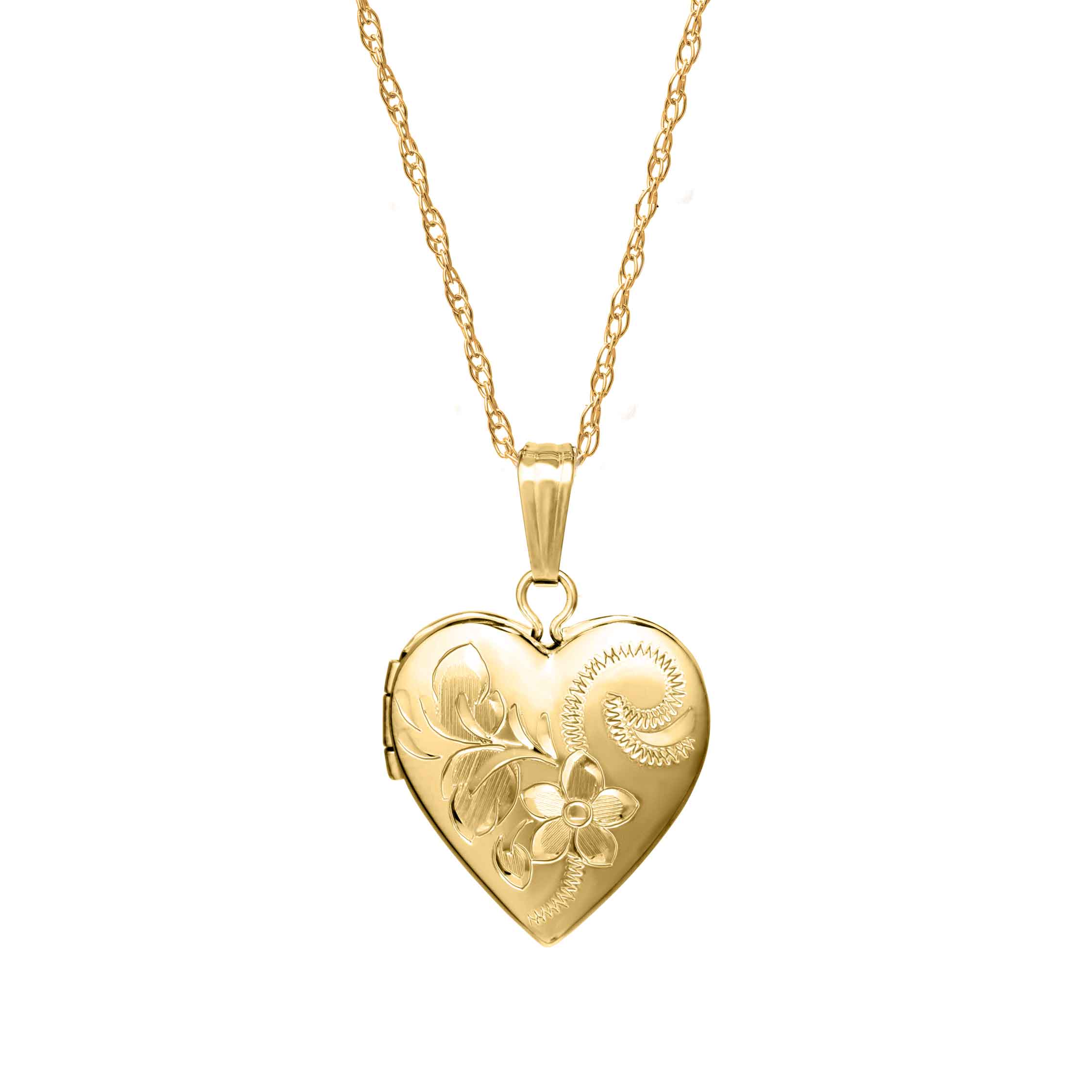 Engraved Sterling Silver Heart Necklace