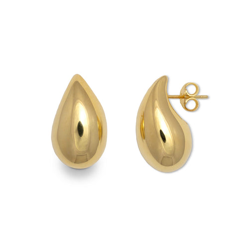 Raindrop Shape Earrings, 18K Yellow Gold