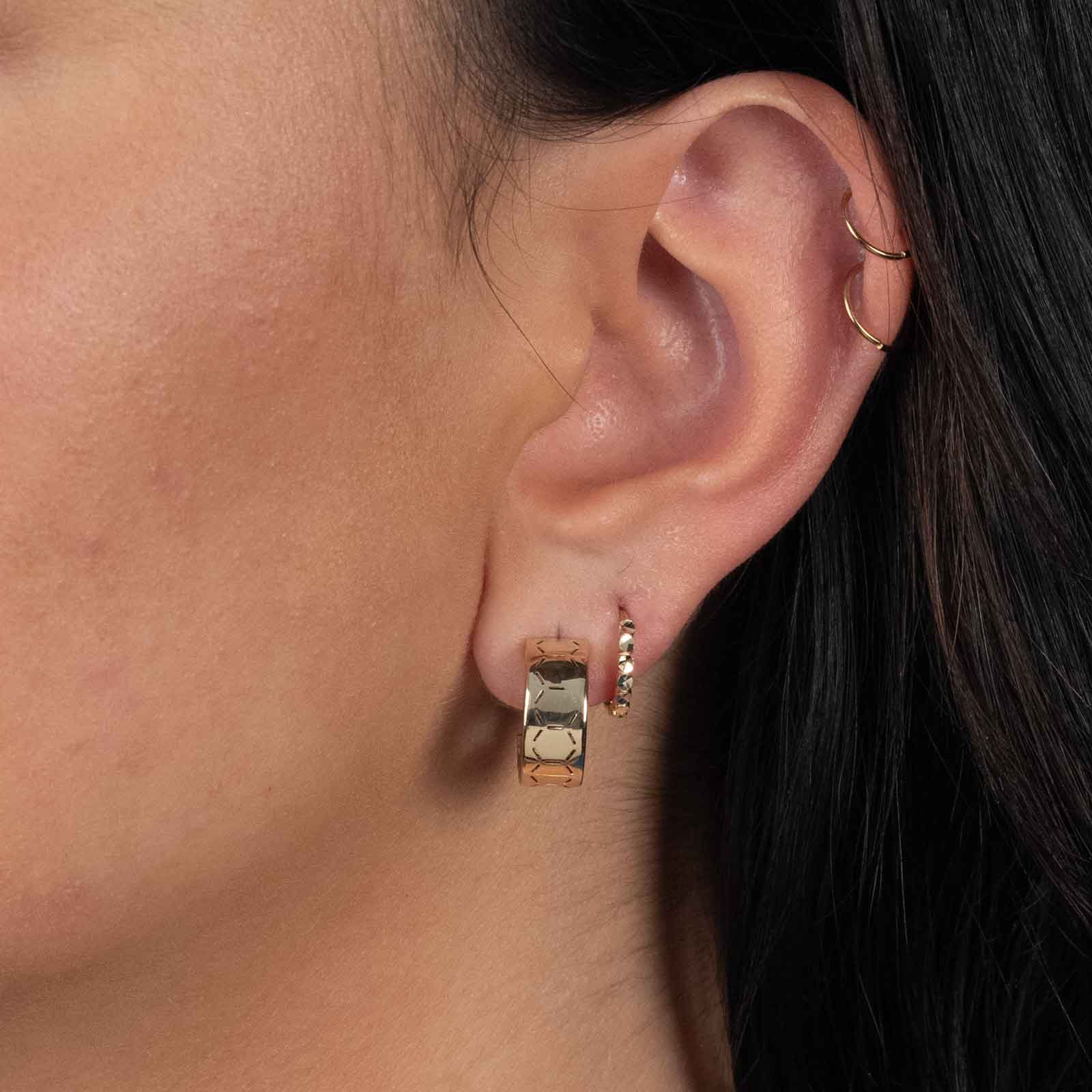 14K Gold 13mm Round Hoop Earrings - JCPenney