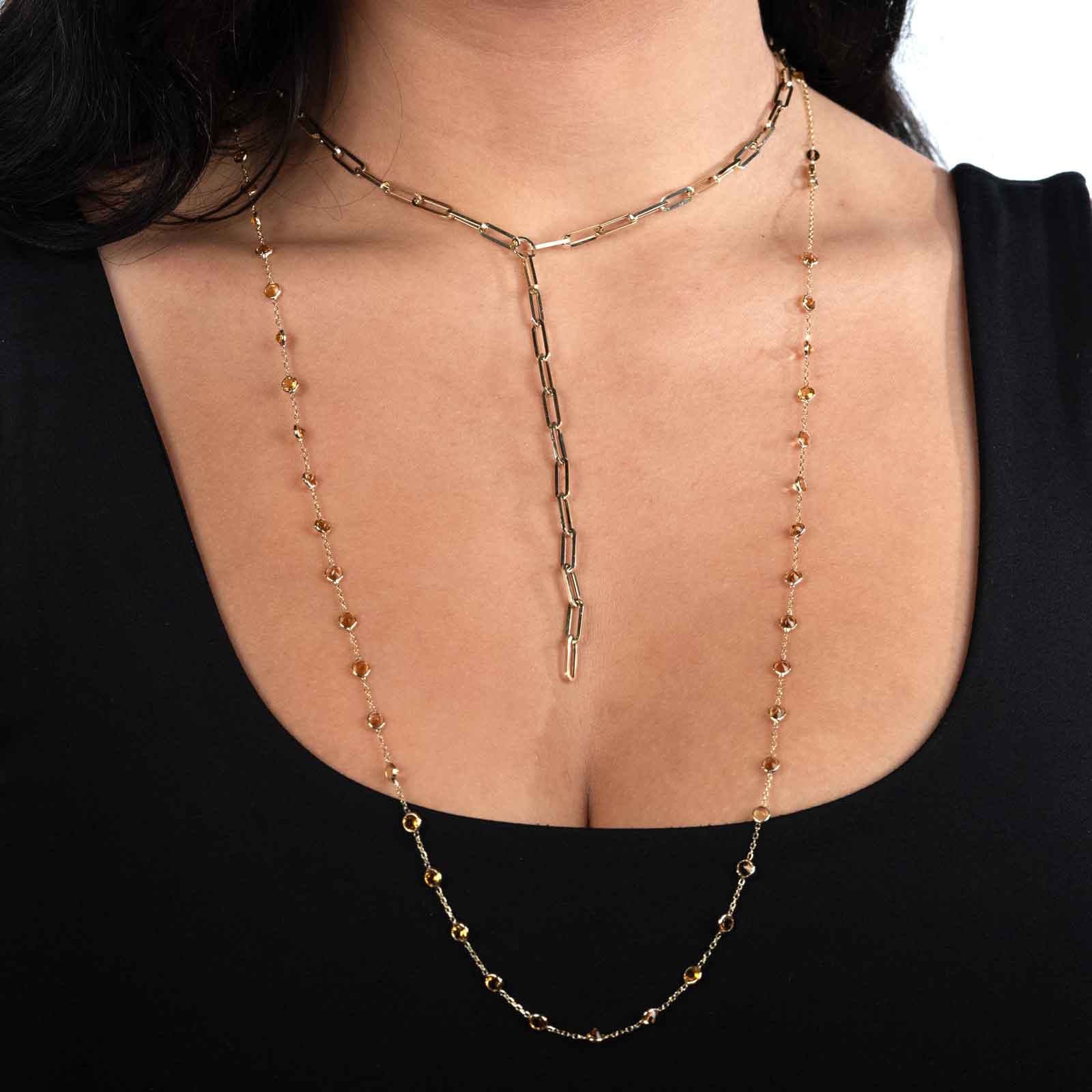 Solid 14k Gold Italian Paperclip Chain Necklace 1.5 - 7.2mm Women, 14k –  BosphorusGold