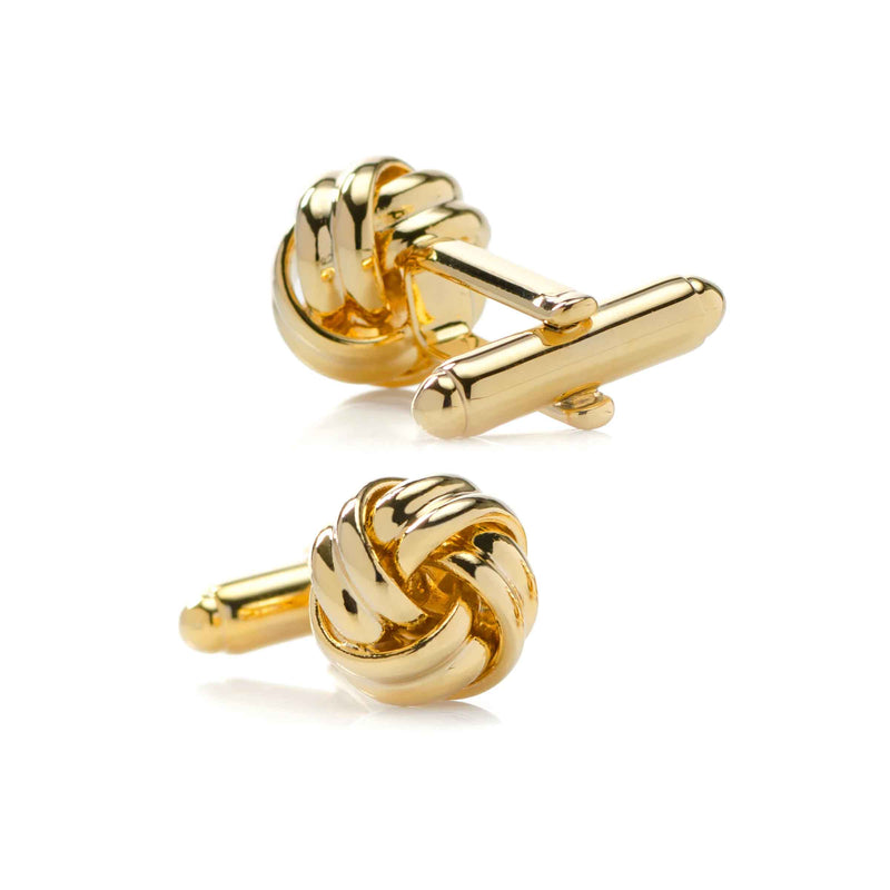 Knot Design Cufflinks, .30 Inch, Gold Tone