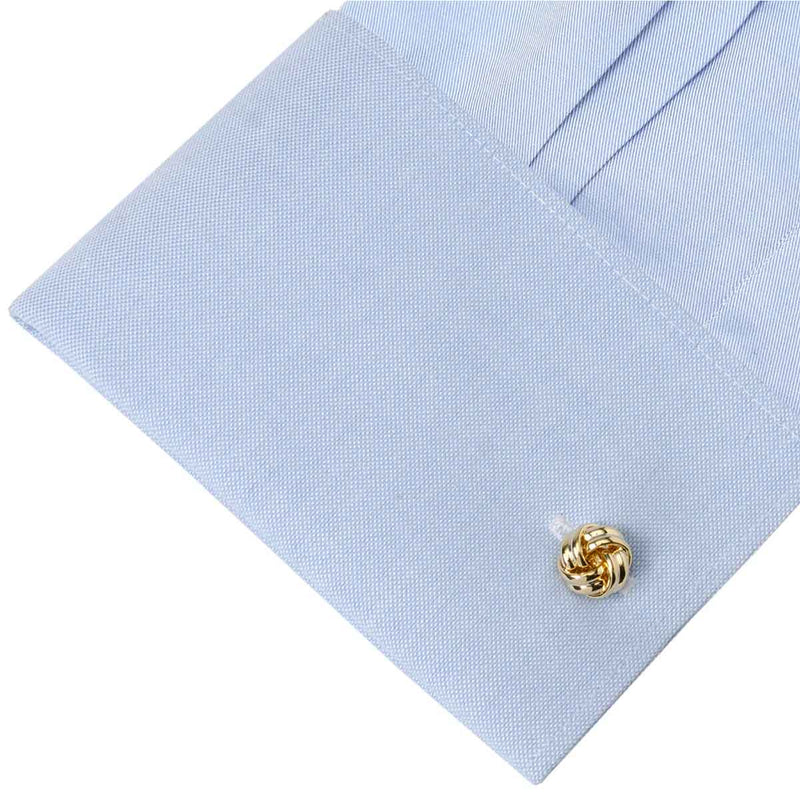 Knot Design Cufflinks, .30 Inch, Gold Tone