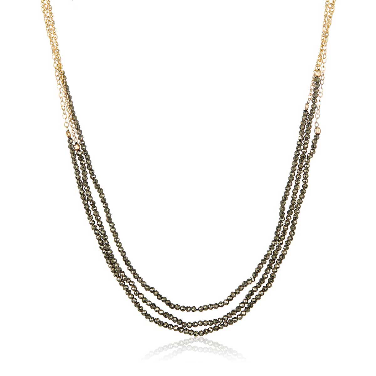 Spiked and Sparkly Punk Double-Strand Necklace – Jane Daisy