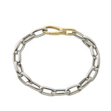 Oval Link Bracelet, Sterling and Gold Plated