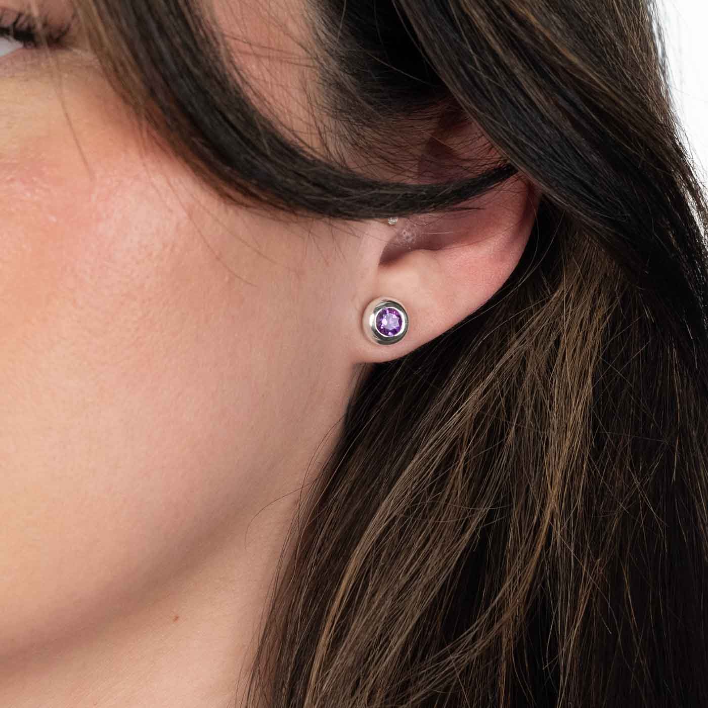 Amethyst deals stud earrings