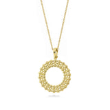 Woven Design Pendant, Yellow Gold Plated Silver