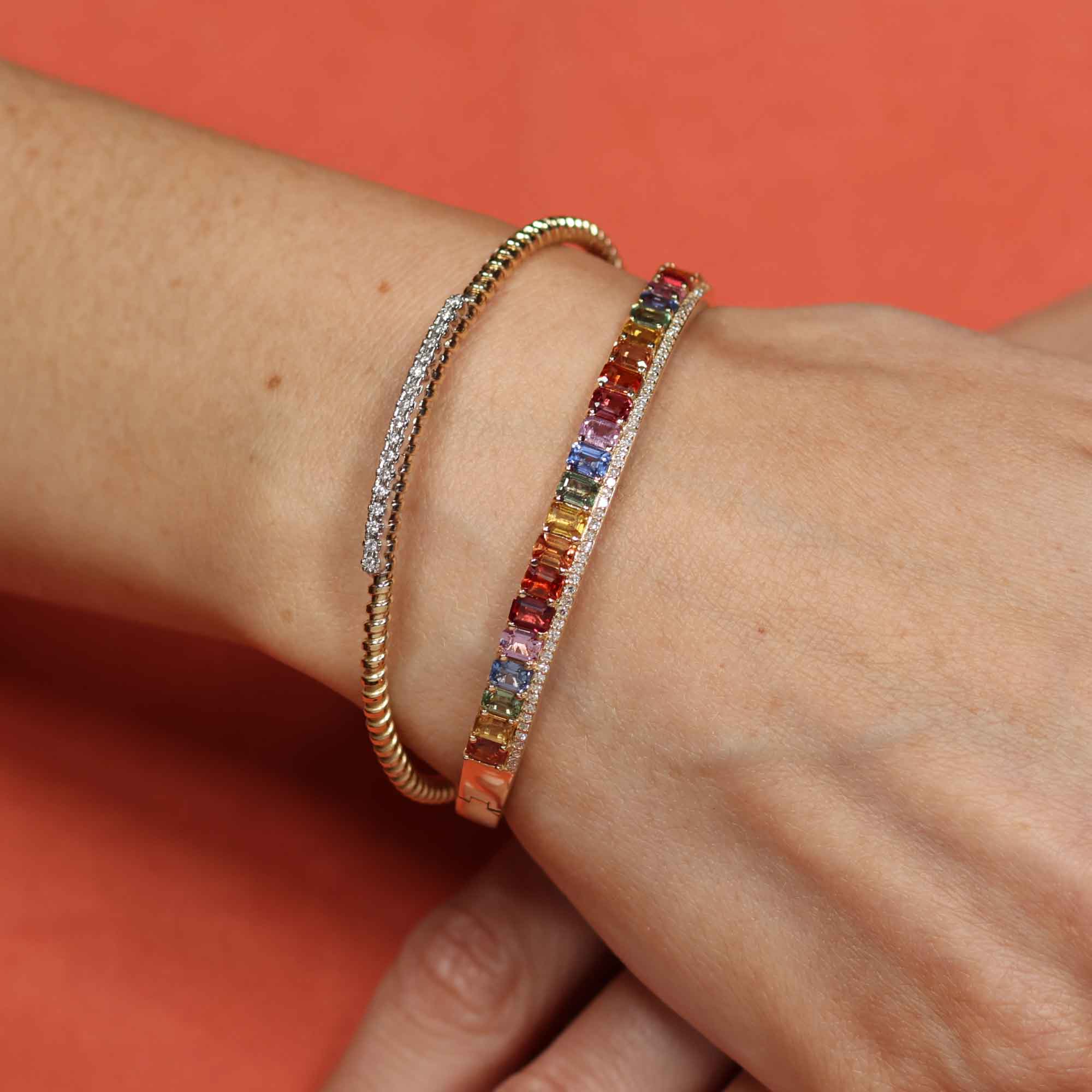 Rainbow on sale bracelet gold