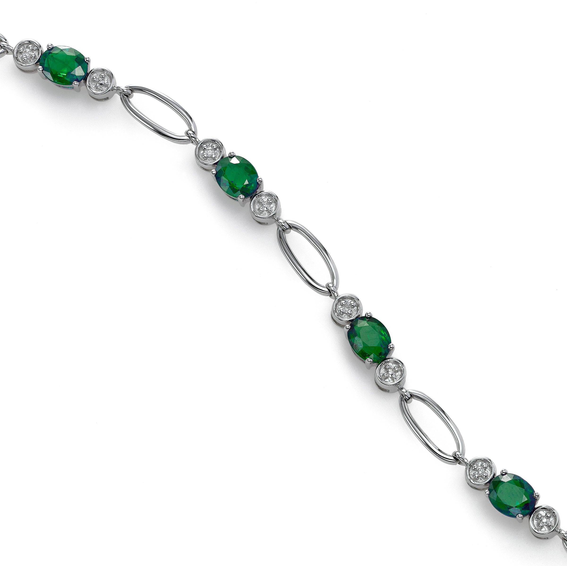 Clear Crystal Bracelets, April Birthstone Bracelets, Handmade Silver Clear Crystal Jewelry Bracelets 7.25 / White / Diamond