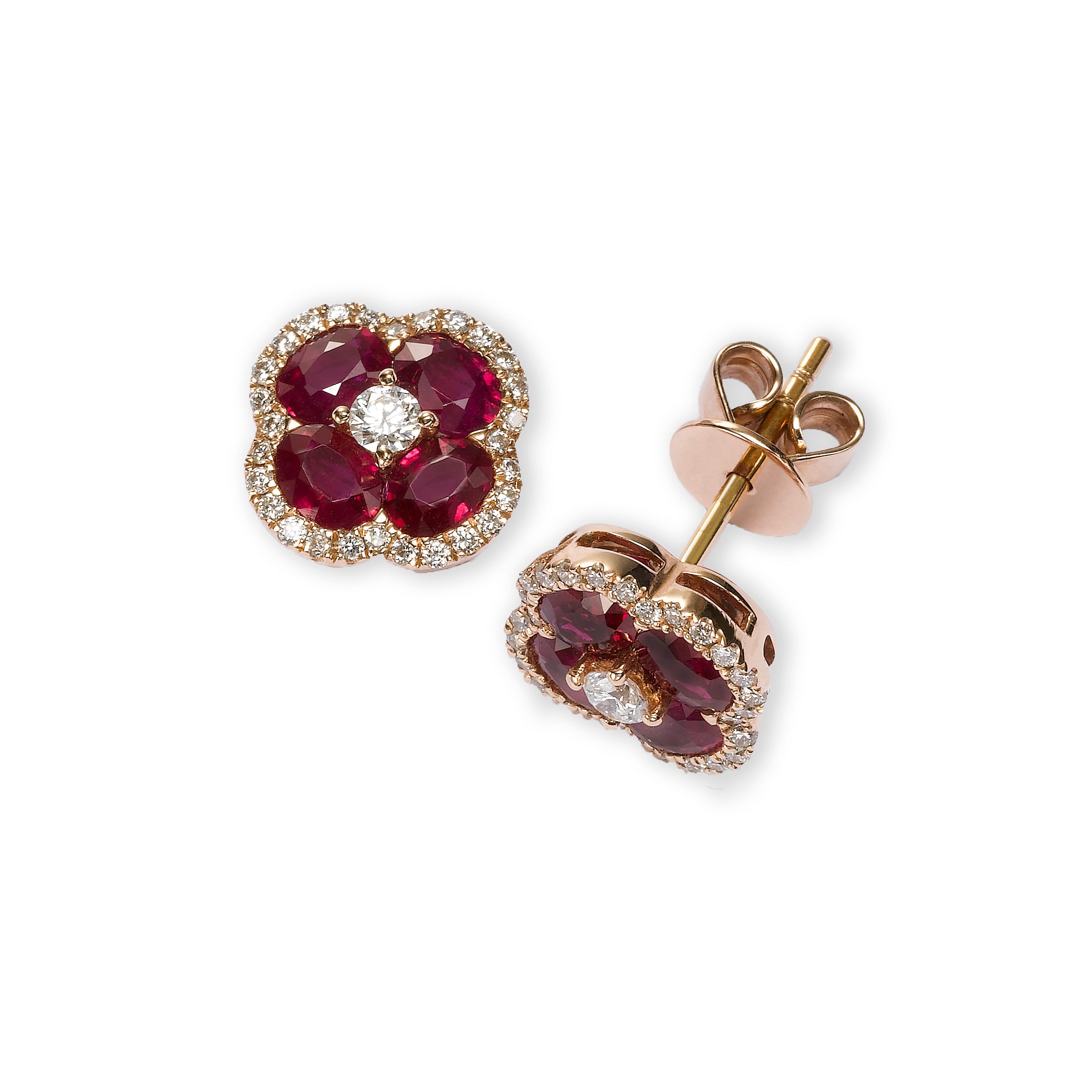 Flower Stud Earrings and Pendant Necklace Set – Ruby and Rose England