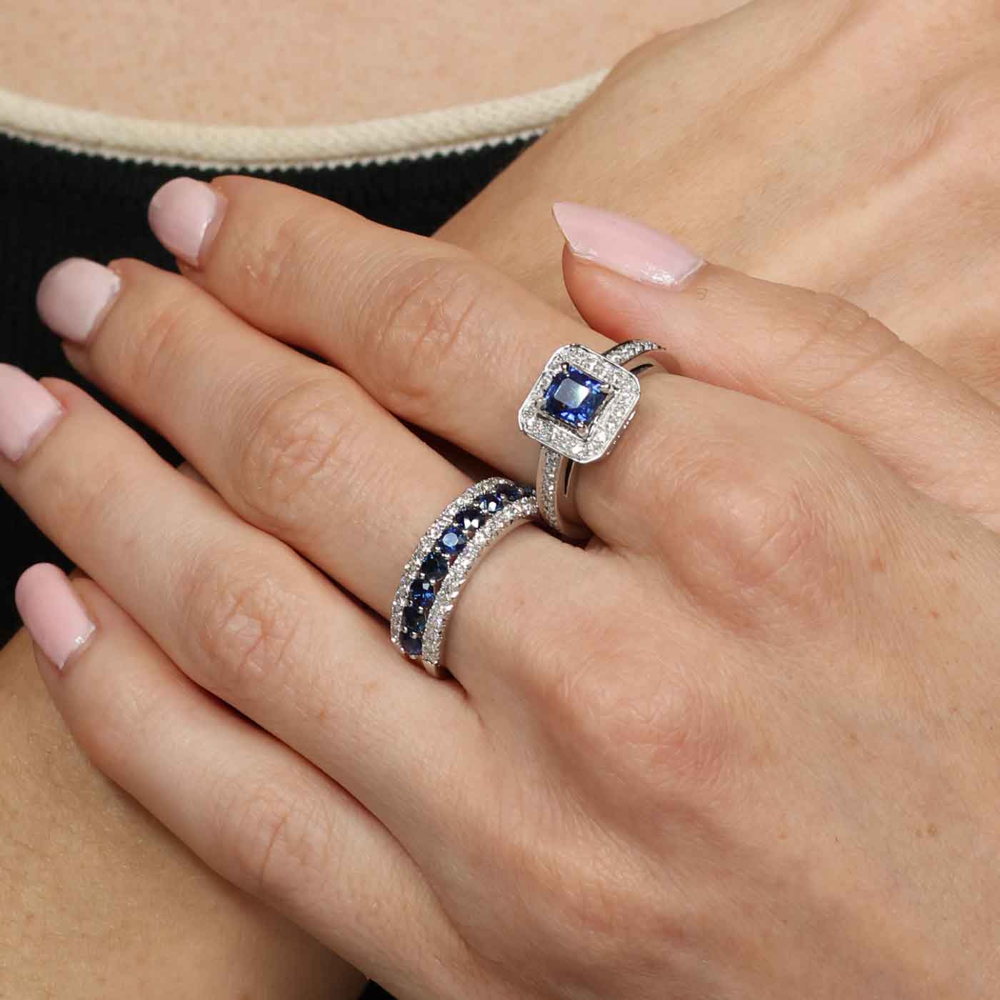 Platinum and deals sapphire ring