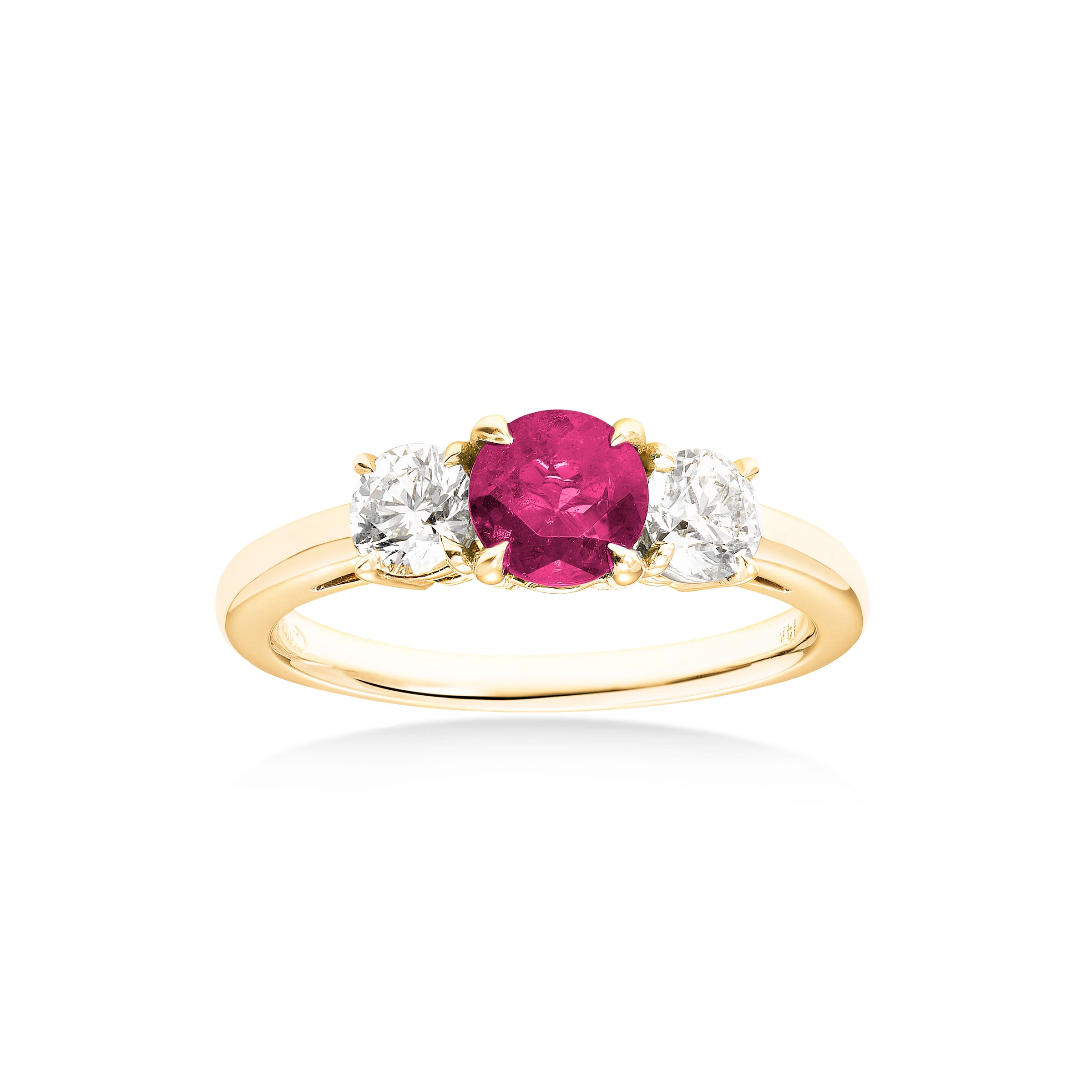 Ruby and Diamond Ring: Affordable Real Ruby Ring with Brilliants