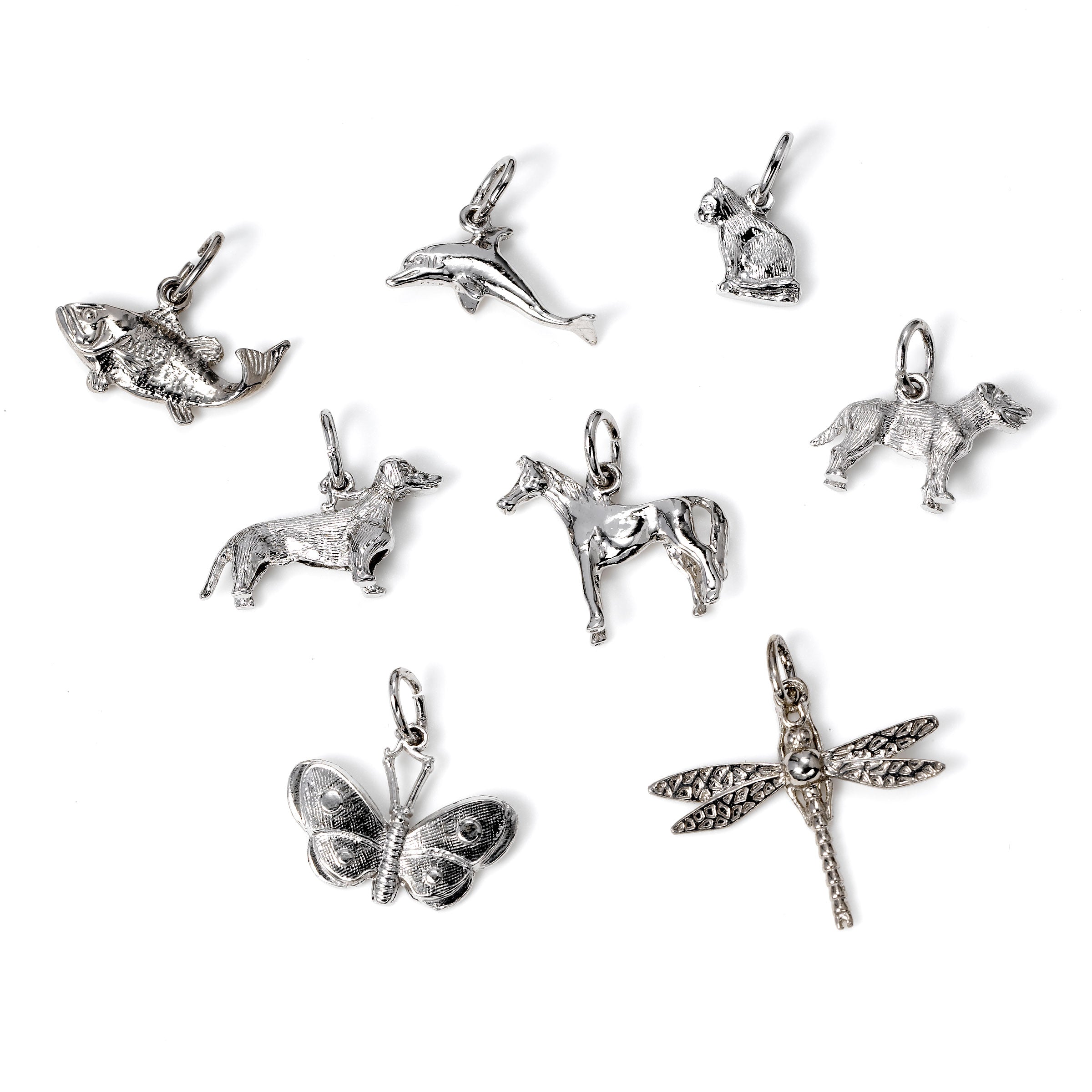 20pcs tibetan silver color flowers animal charms EF2437 – bearjewelry