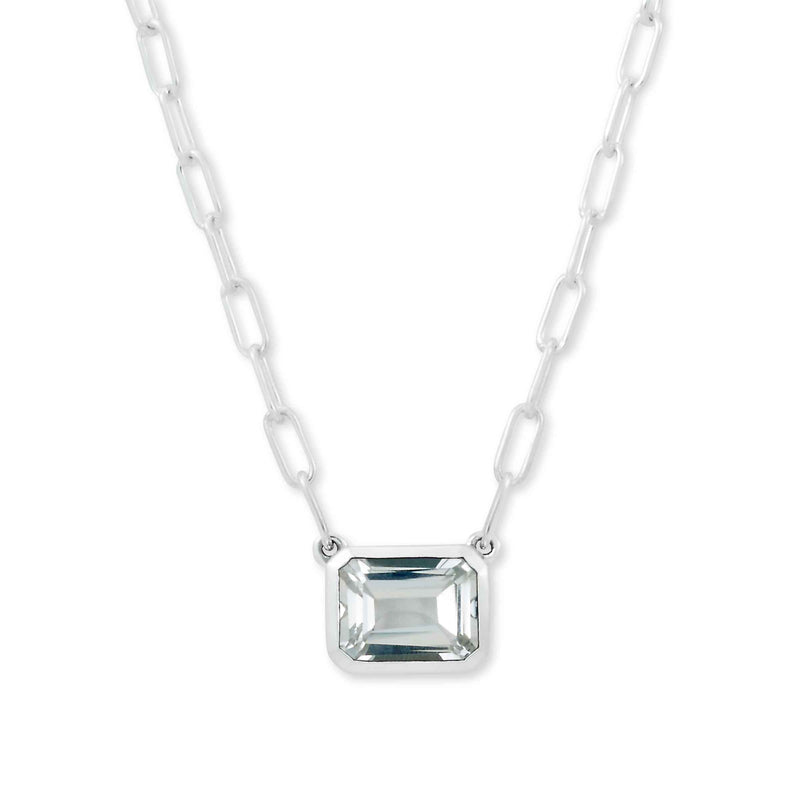 Rectangular White Topaz Necklace, Sterling Silver  Gemstone Jewelry Stores  Long Island – Fortunoff Fine Jewelry