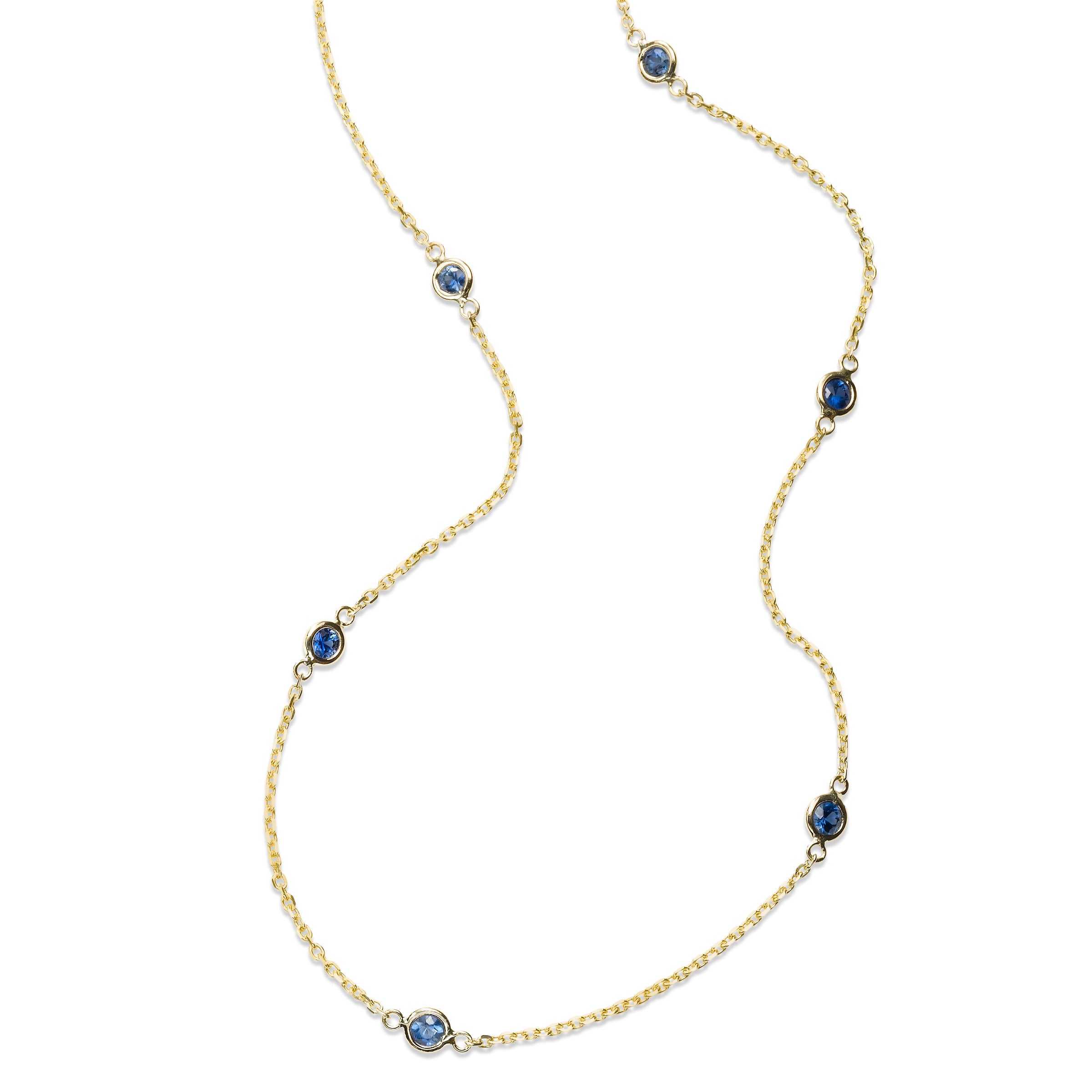 Blue sapphire set in on sale gold