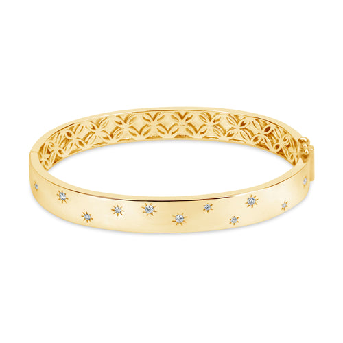 Gold Textured Bangle Bracelets - 10 Pack
