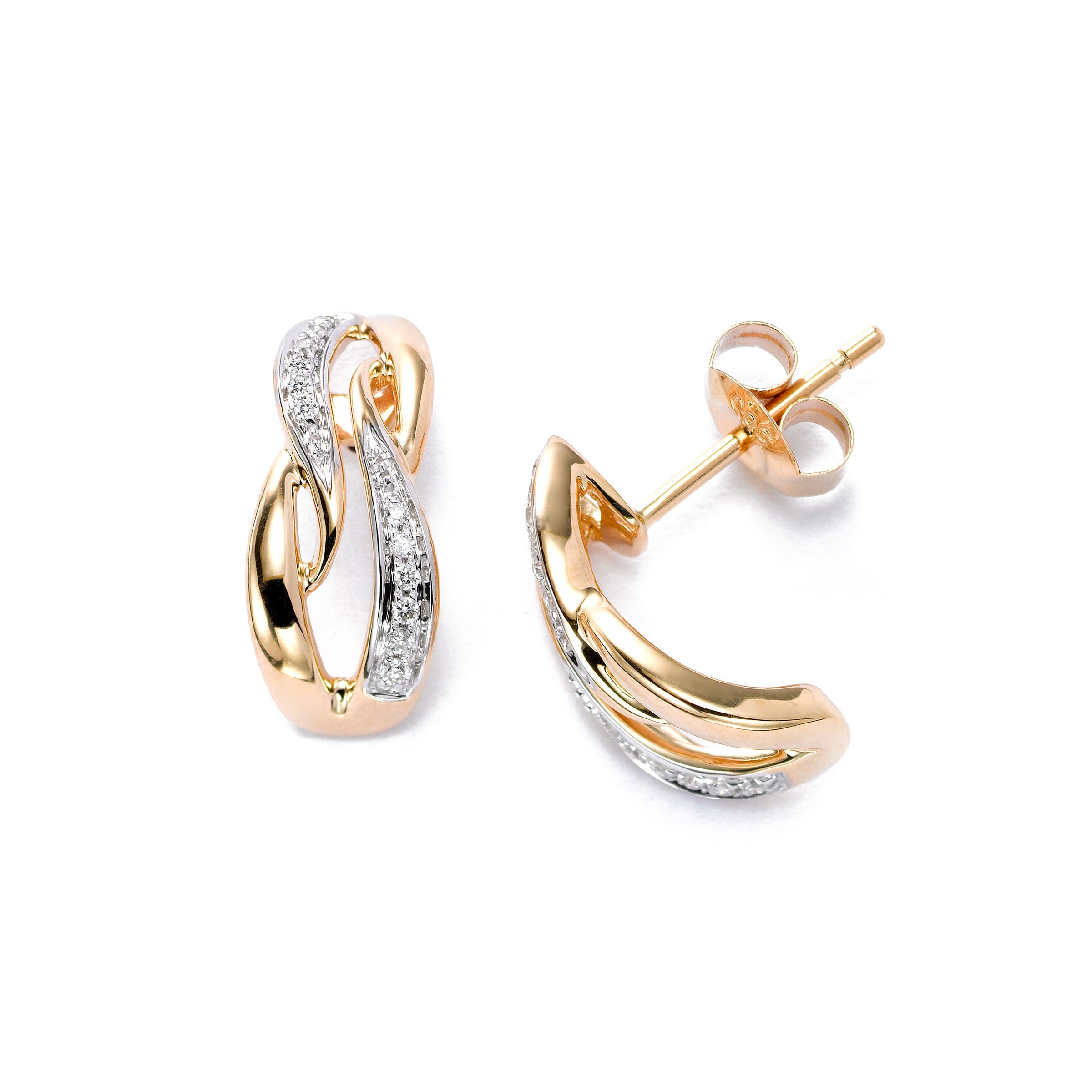18kt Elegant Diamond Earrings | Jagdamba Pearls