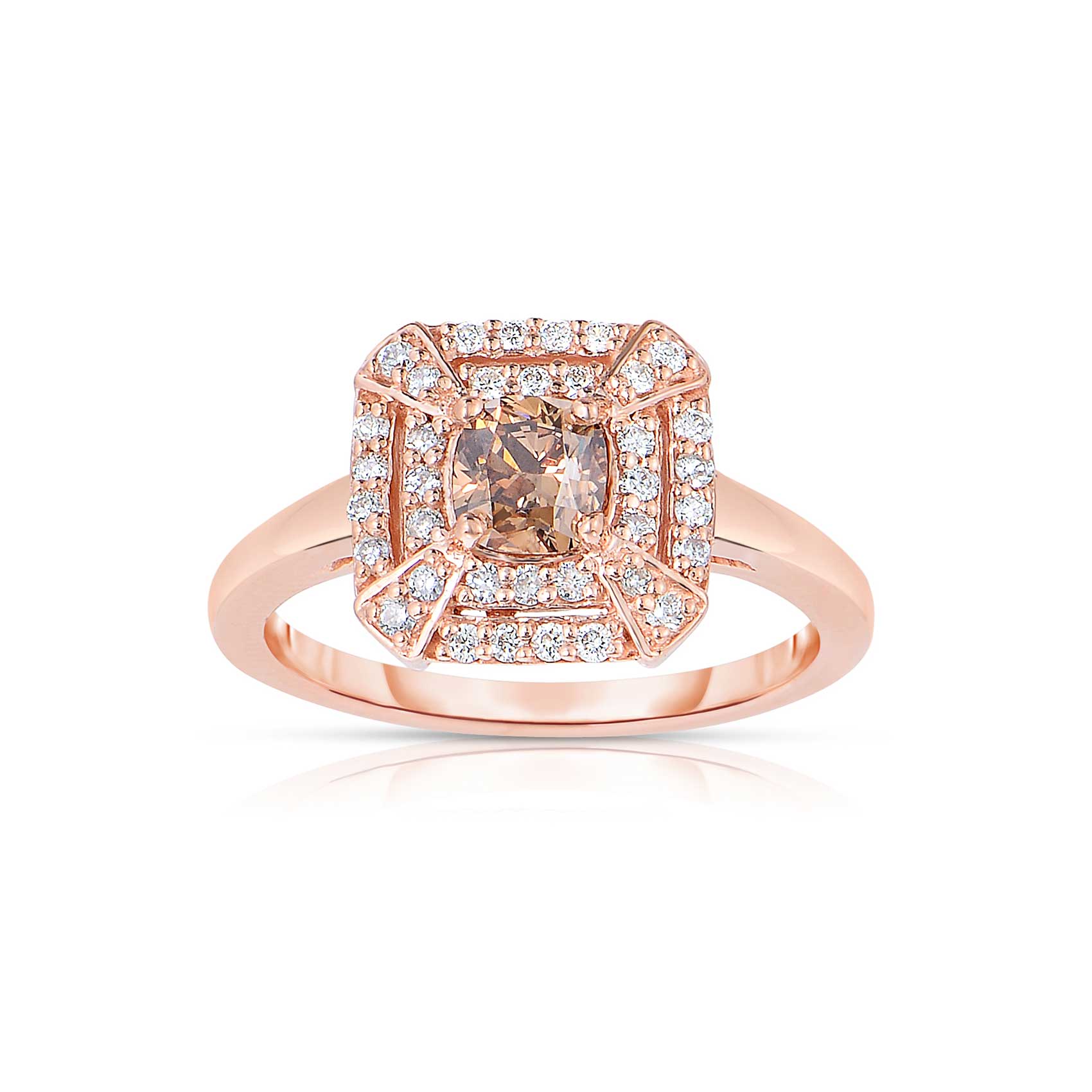 Retailer Rose Gold Fancy Brown Diamond Ring