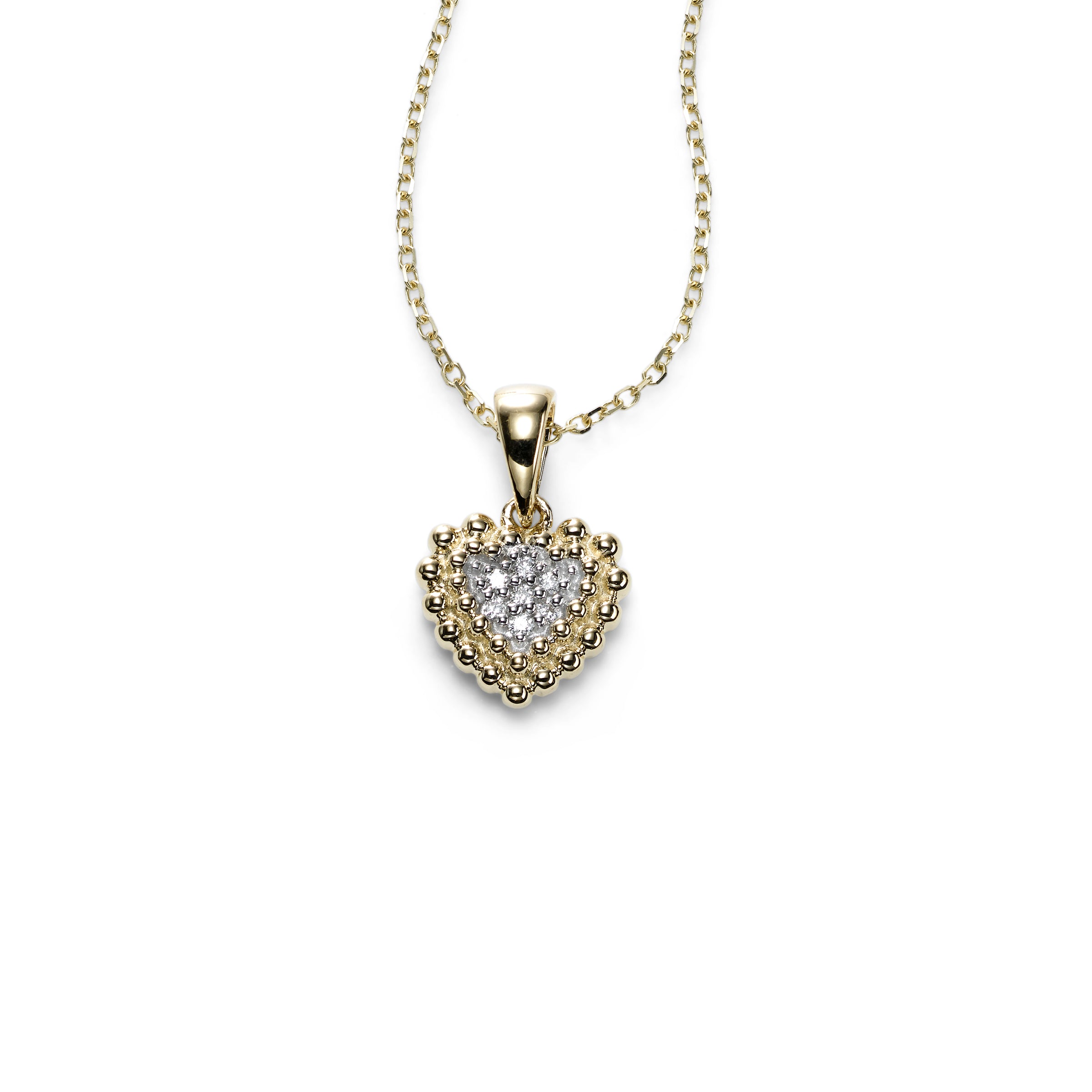 Small Pave Heart Necklace