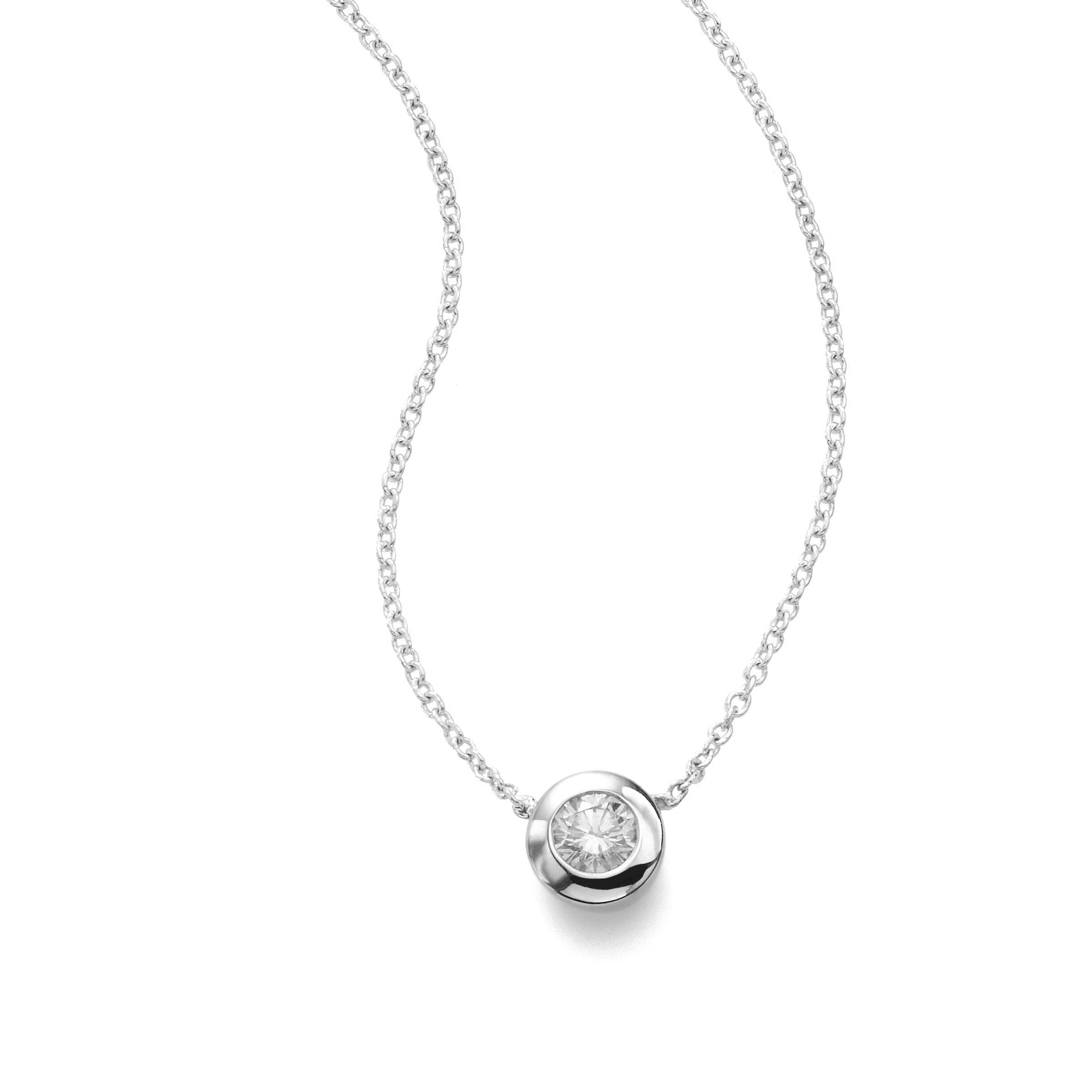 Quince Women's Diamond Bezel Necklace