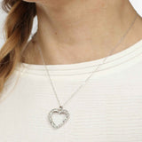 Pre-Owned Diamond Heart Pendant, .75 Carat, 14K White Gold