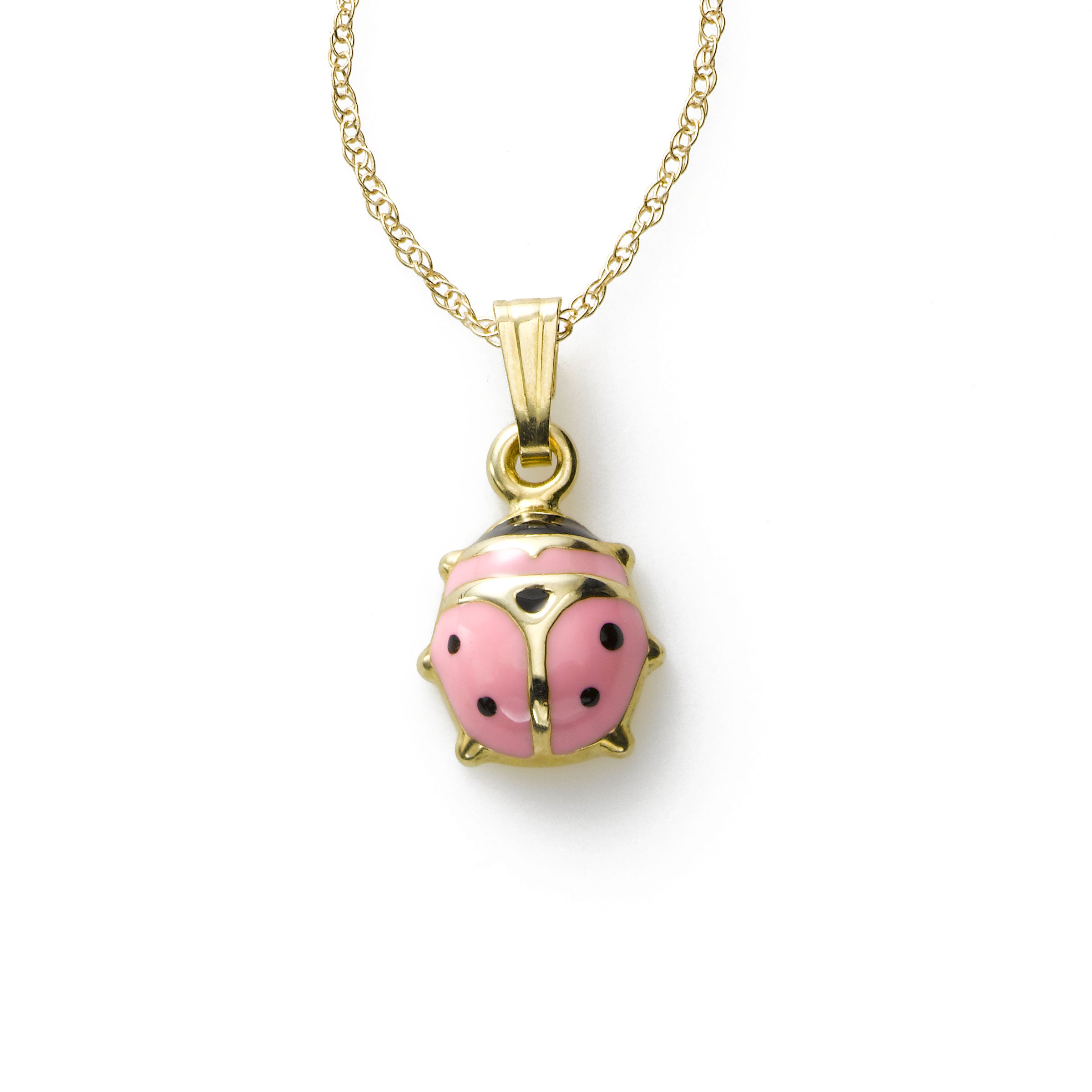 Child's Pink Ladybug Pendant, 14K Yellow Gold – Fortunoff Fine Jewelry