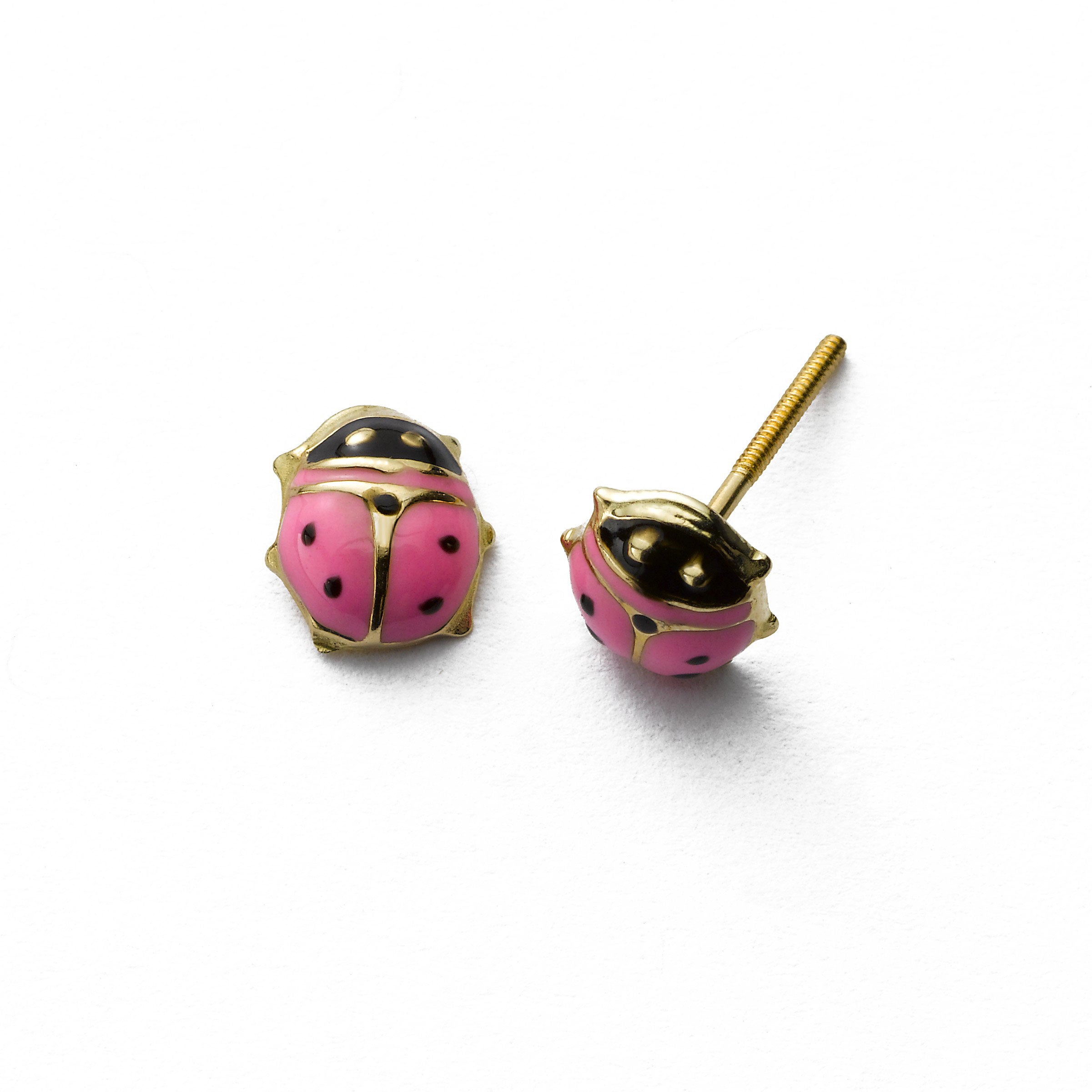 Pink on sale ladybug earrings