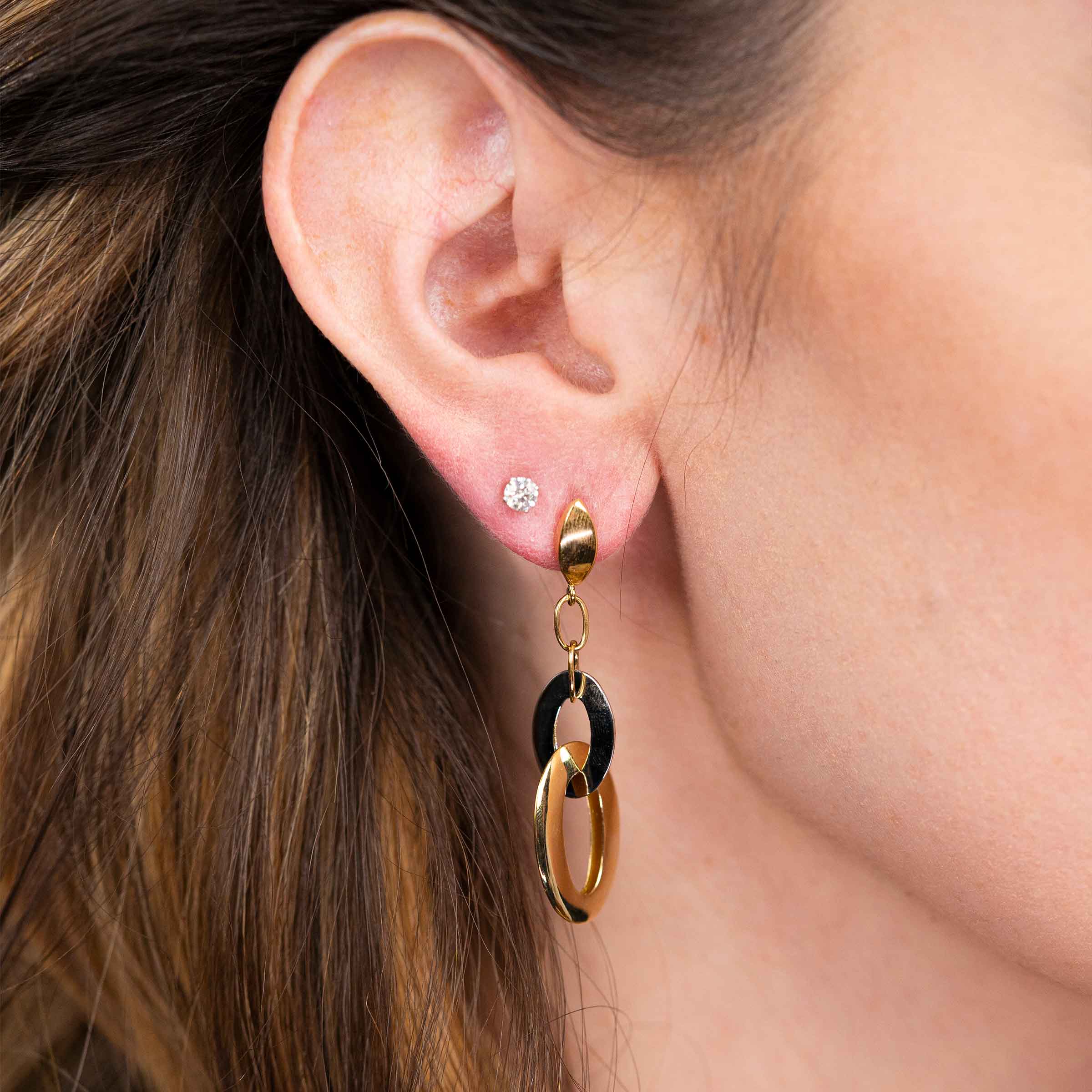 Eclectic Gold Drop Earrings