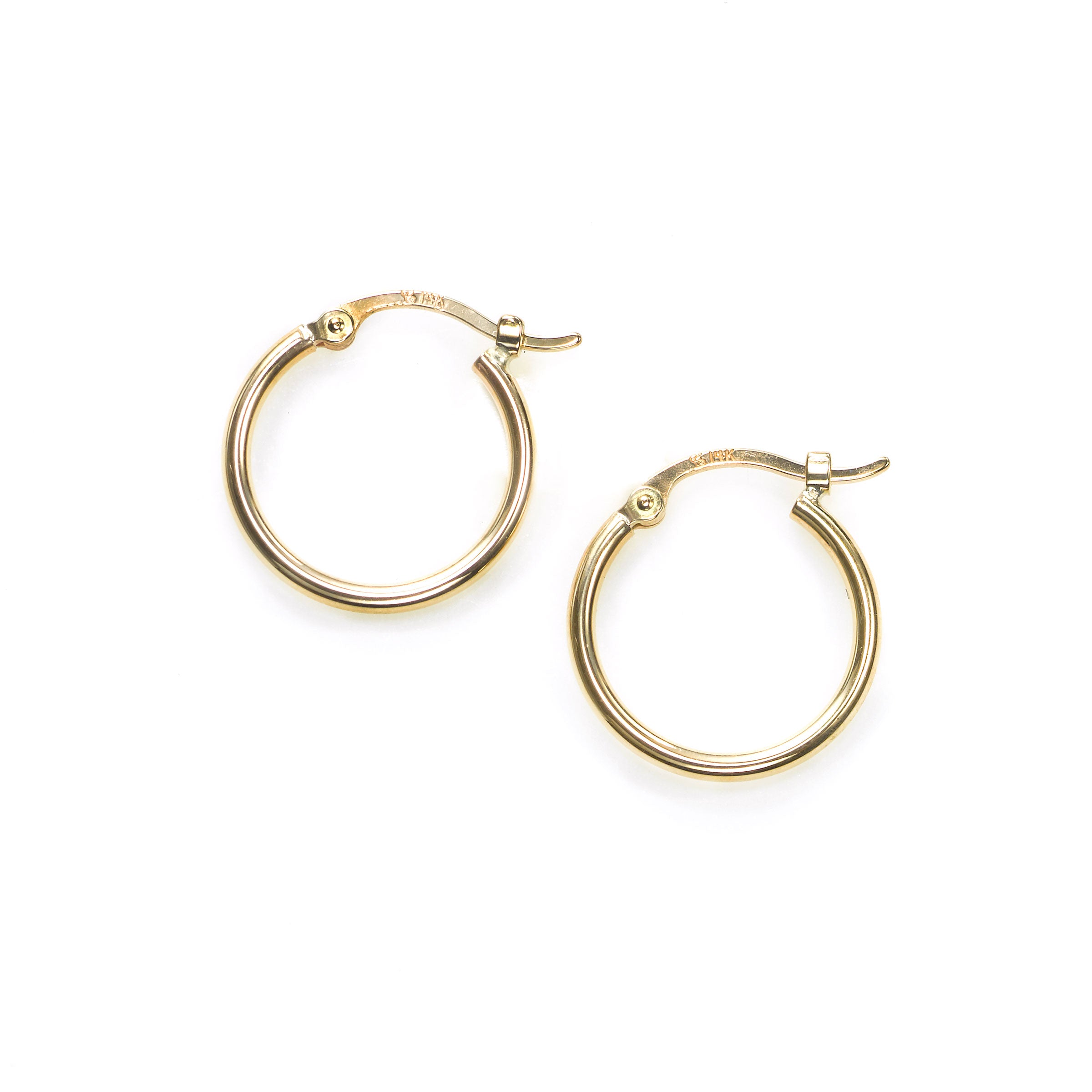 14K Yellow Gold Classic Huggie Hoop Earrings – Tilo Jewelry®