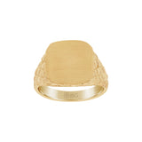 Square Signet Ring, Yellow Gold Plating