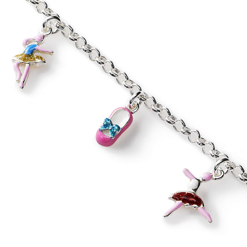 Little Girls Ballet Beaded Bracelet, Toddler Kids Jewelry Birthday